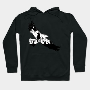 Black and White Eagle in nature with mountains Hoodie